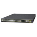 PLANET GS-4210-48P4S 48-Port 10/100/1000T 802.3at PoE + 4-Port 100/1000BASE-X SFP Managed Switch / 440W